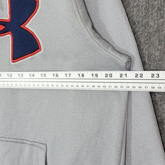 Under Armour Hoodie Sweatshirt Mens Medium Gray Red Storm Big UA Logo 1248321 - Picture 7 of 12